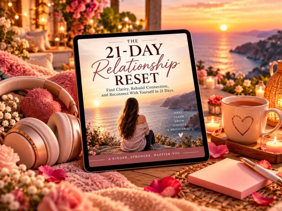 21-Day Relationship Reset digital program interface for couples rebuilding connection